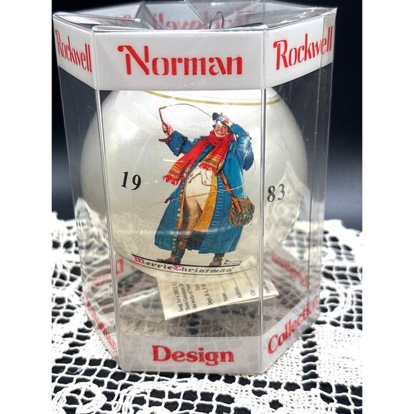 Vintage Christmas Ornament Norman Rockwell 1983 Dave Grossman 9th Edition - Picture 1 of 7